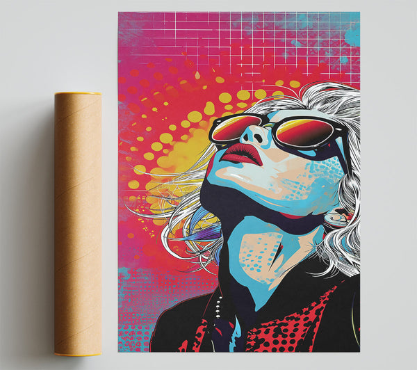 Red Retro Glow Poster