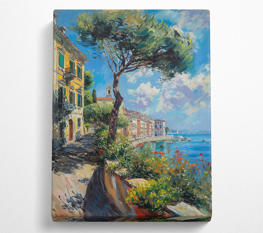  A Canvas Print of Azure Coastline Dreams Canvas Wall Art