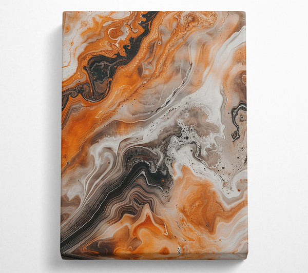  A Canvas Print of Burnt Orange Swirls Canvas Print