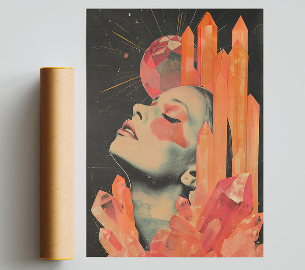 Crimson Crystal Gaze. Poster