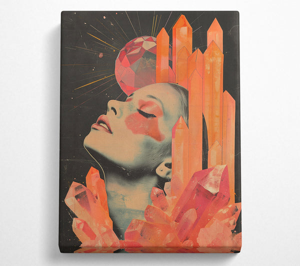  A Canvas Print of Crimson Crystal Gaze. Canvas Print