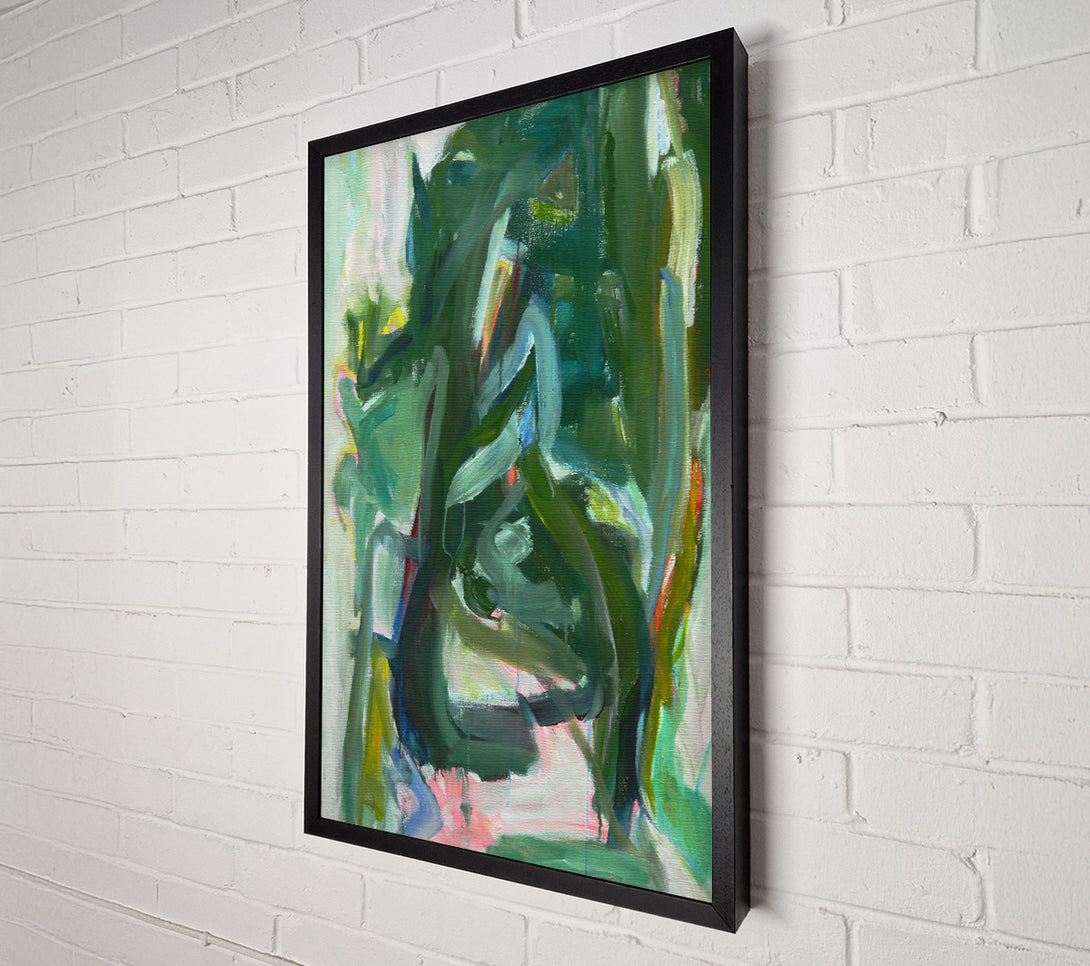  A Canvas Print of Emerald Green Abstraction Canvas Wall Art