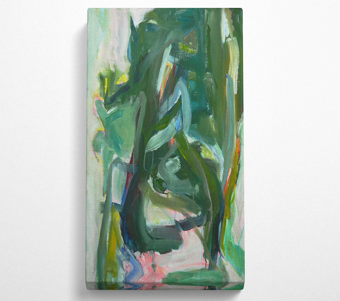  A Canvas Print of Emerald Green Abstraction Canvas Wall Art