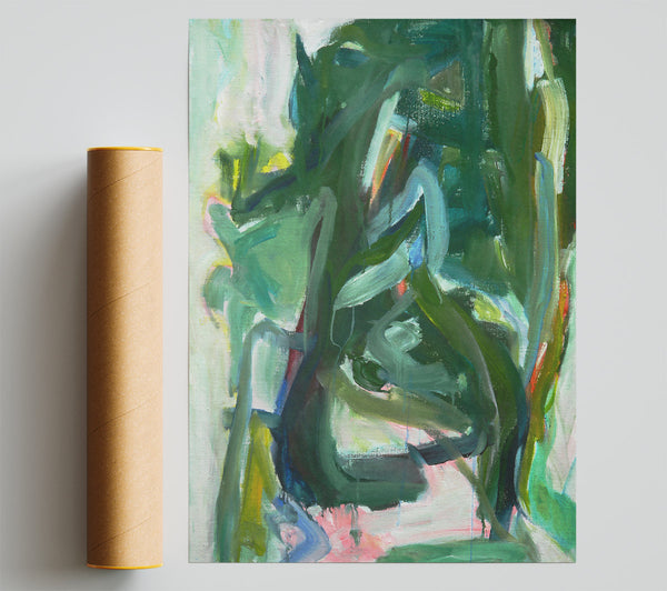Emerald Green Abstraction Giclee Print