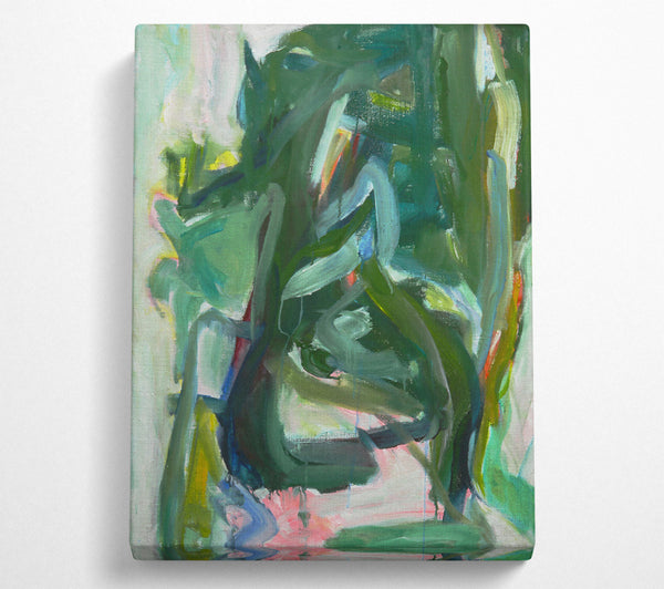  A Canvas Print of Emerald Green Abstraction Canvas Wall Art