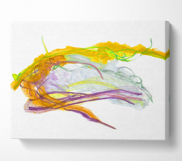  A Canvas Print of Golden Swirls And Lines Canvas Art