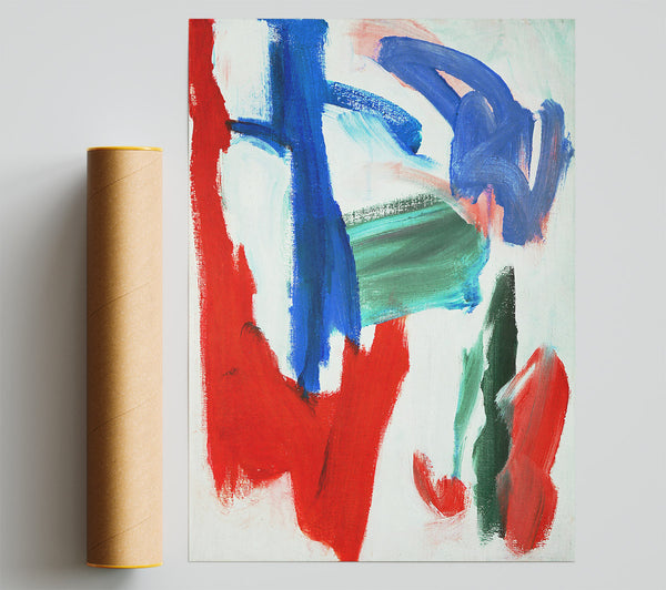 Crimson Dance Of Lines Print
