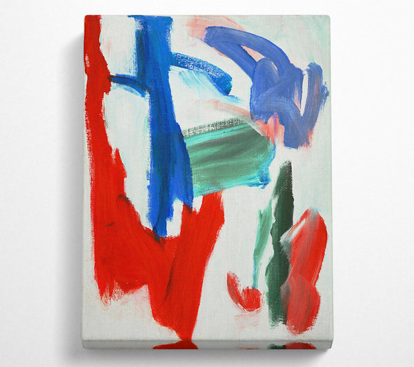  A Canvas Print of Crimson Dance Of Lines Canvas Wall Art