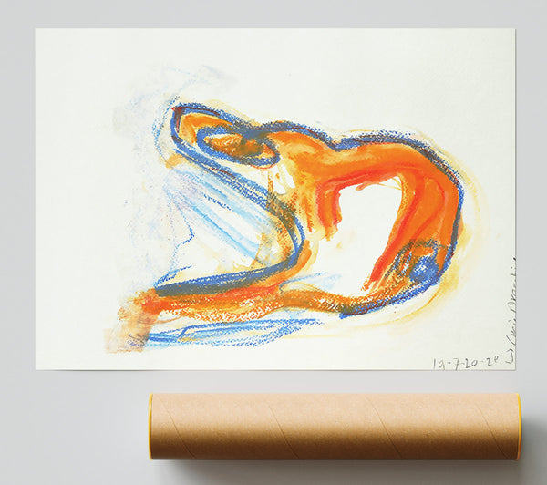 Orange Swirling Dreams Giclee Print