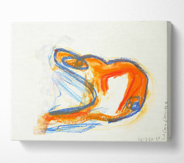  A Canvas Print of Orange Swirling Dreams Canvas Wall Art