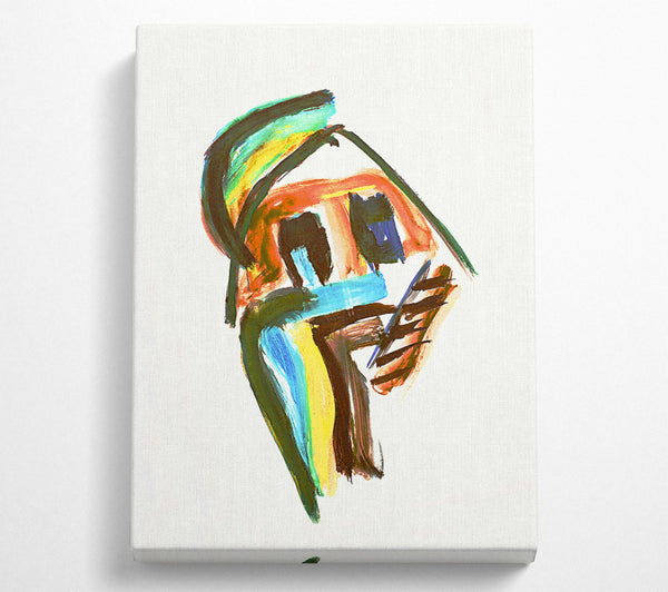  A Canvas Print of Orange Abstract House Canvas Print