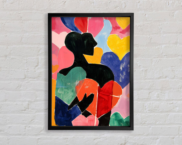 Hearts And Shapes Framed Print