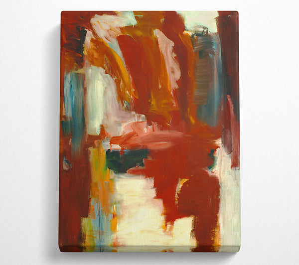  A Canvas Print of Crimson And Grey Strokes Canvas Art