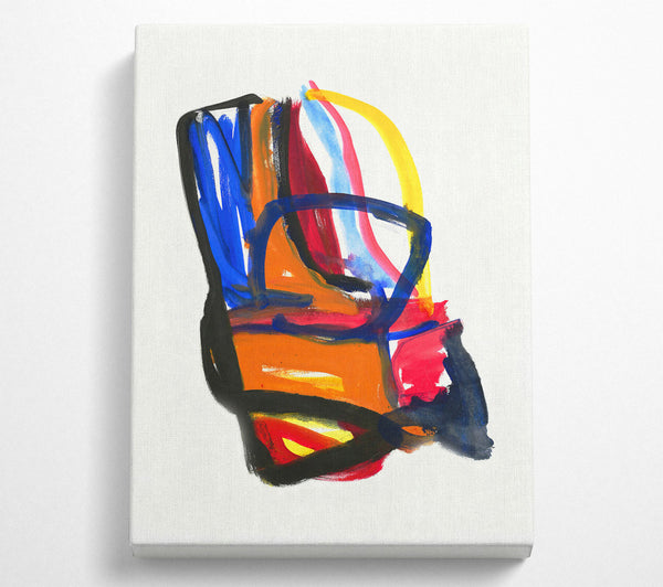  A Canvas Print of Orange Abstract Burst Canvas Art