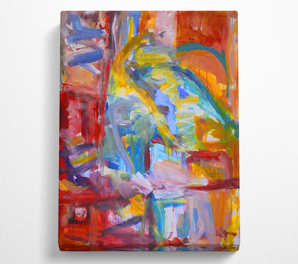  A Canvas Print of Red And Blue Drips Canvas Print