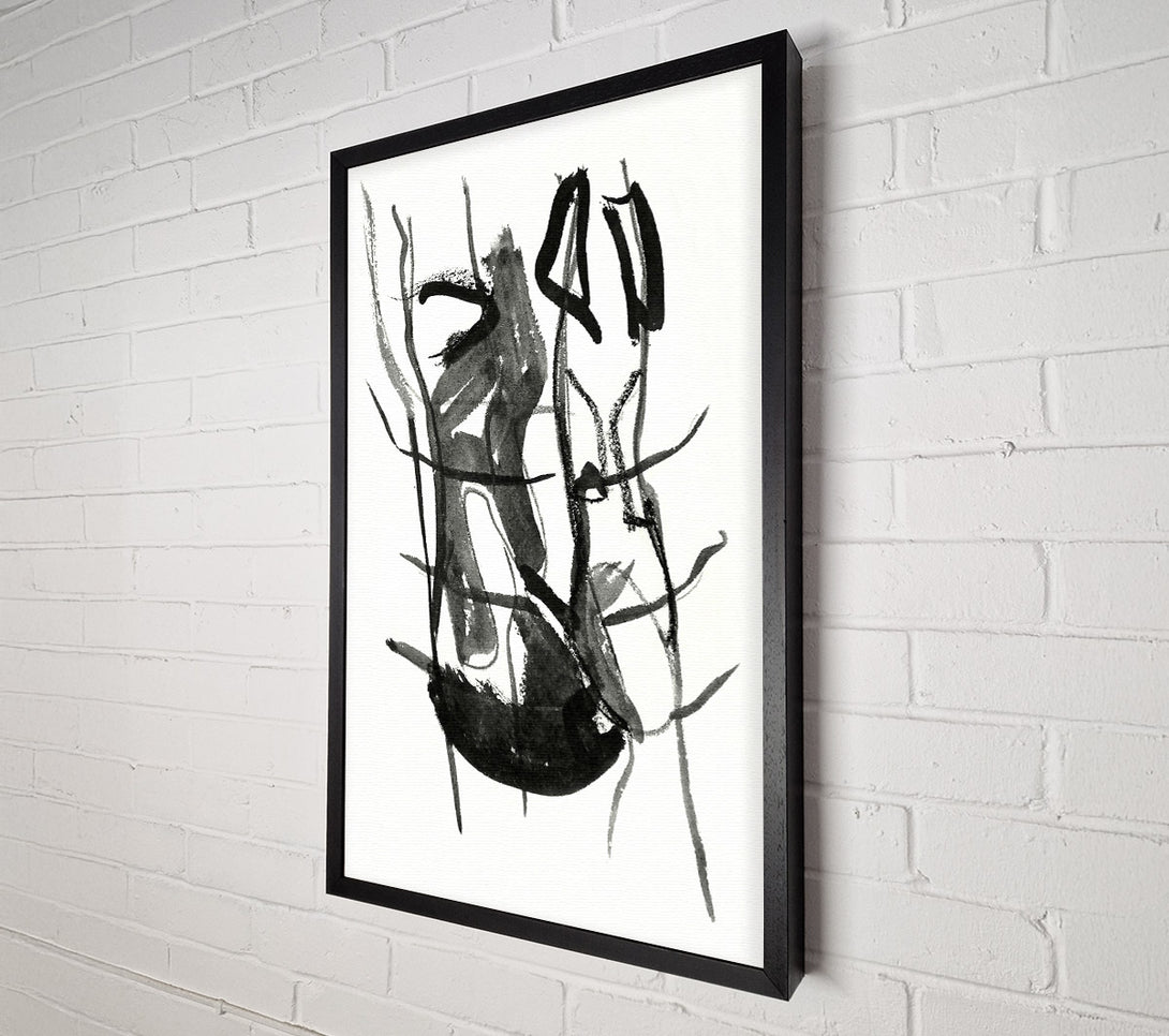  A Canvas Print of Black Ink Abstraction Canvas Print