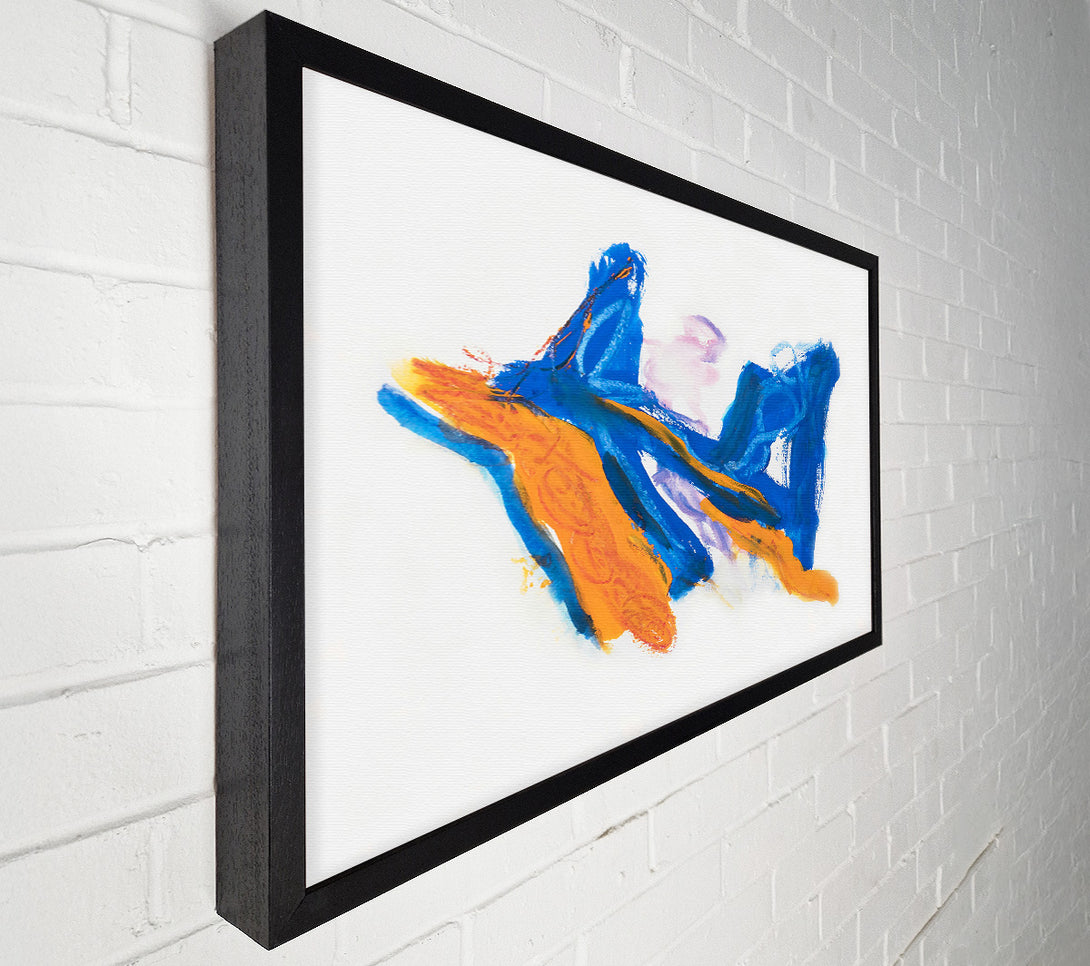  A Canvas Print of Azure And Amber Strokes Canvas Print