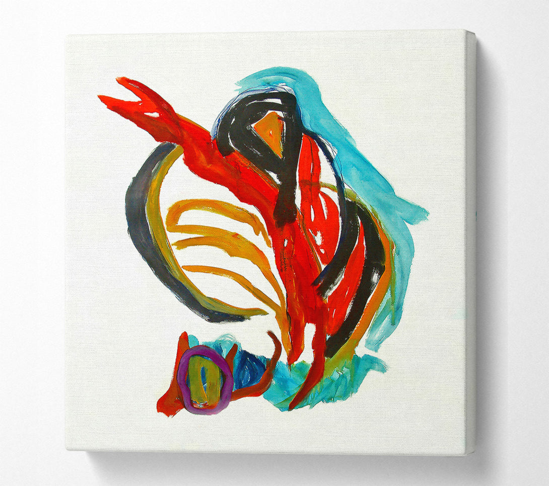  A Canvas Print of Crimson And Teal Dance Canvas Art