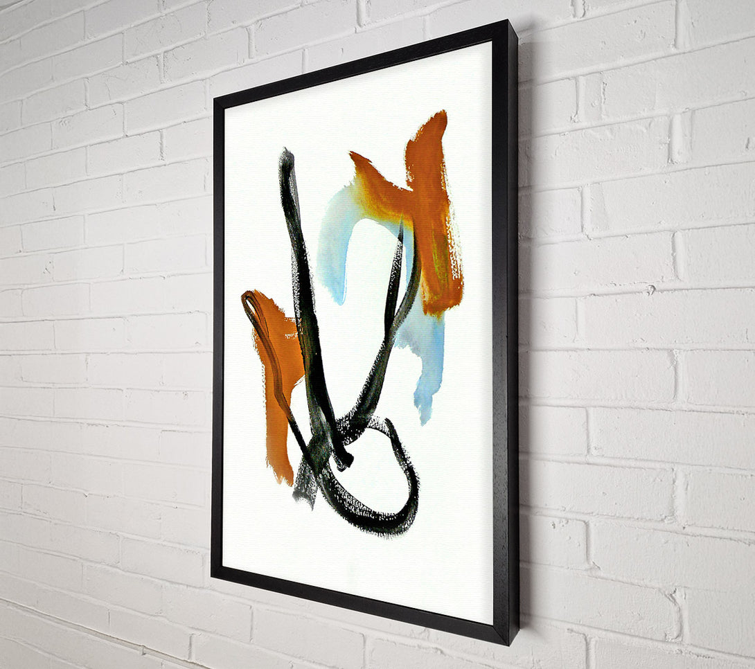  A Canvas Print of Amber Swirl Abstract Canvas Wall Art