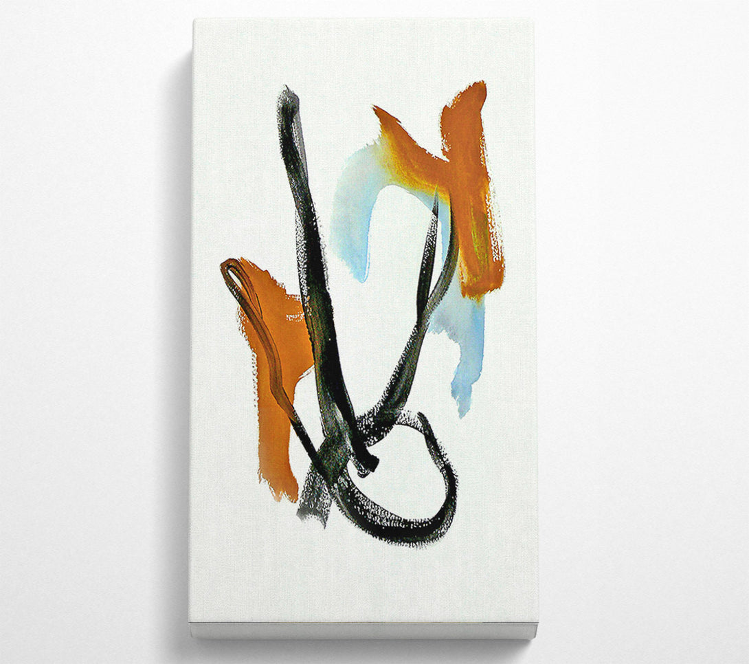  A Canvas Print of Amber Swirl Abstract Canvas Wall Art