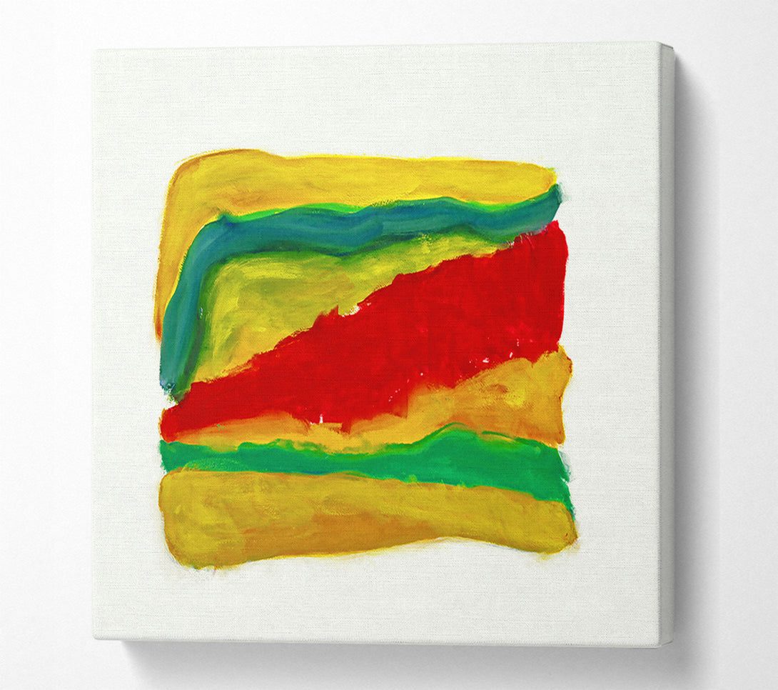  A Canvas Print of Golden Red Layers Canvas Wall Art
