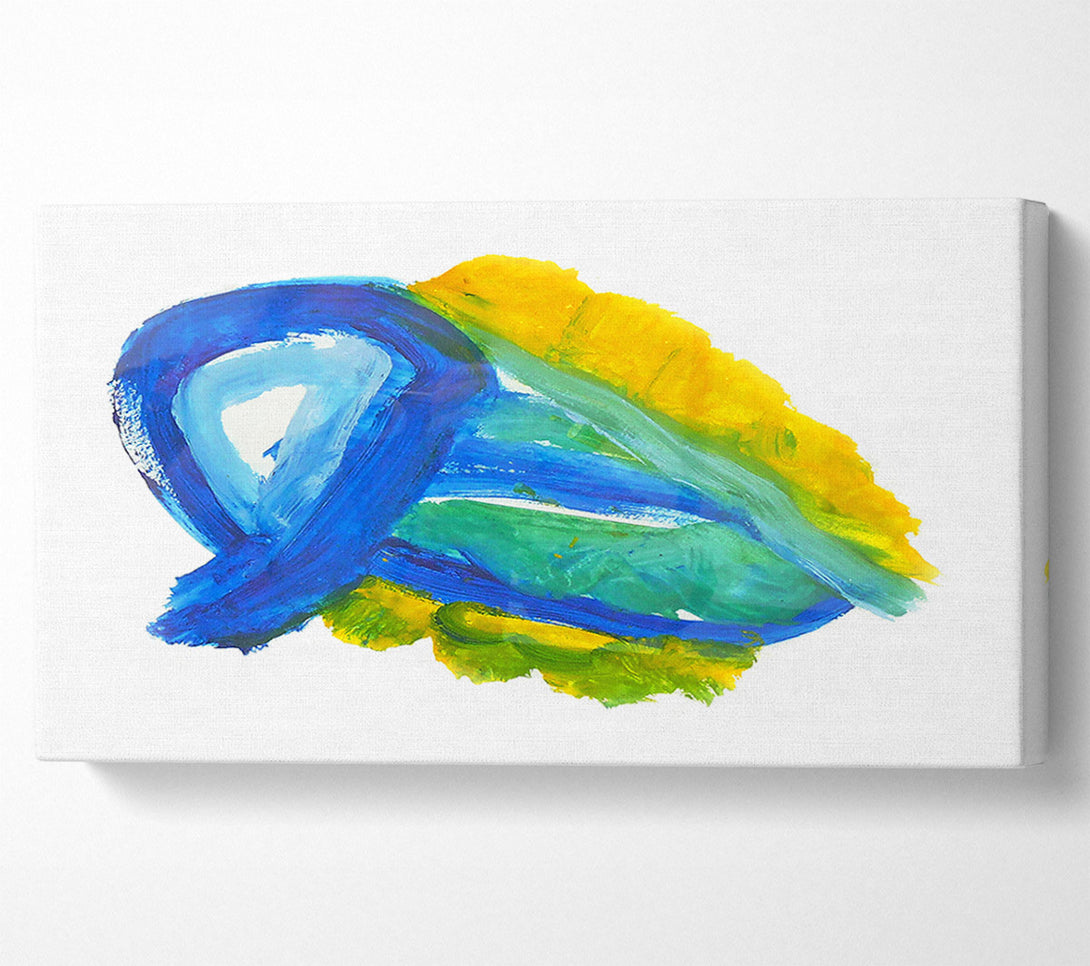  A Canvas Print of The Blue Swirl Canvas Print