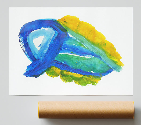 The Blue Swirl Poster