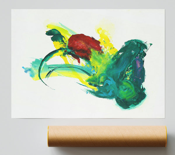 Emerald Burst Of Color Giclee Print