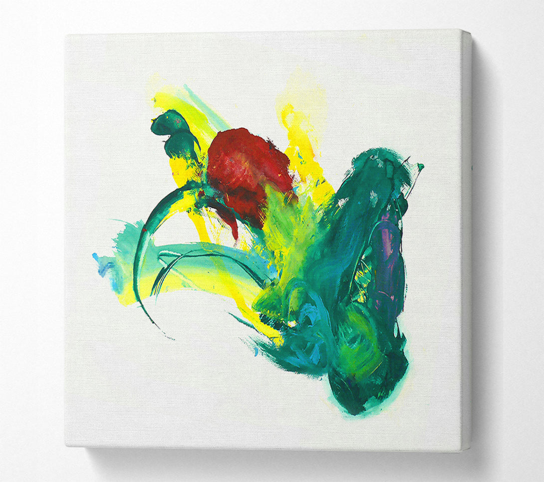  A Canvas Print of Emerald Burst Of Color Canvas Art