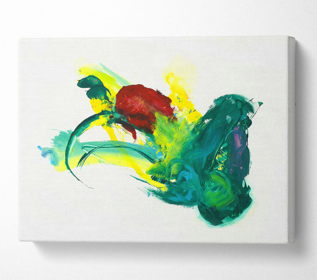  A Canvas Print of Emerald Burst Of Color Canvas Art