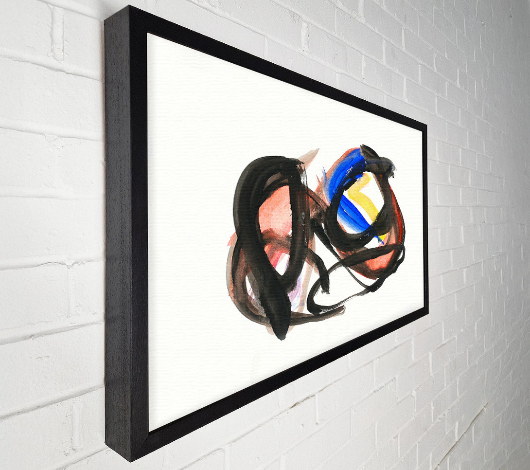  A Canvas Print of Black Blue Swirls Canvas Art