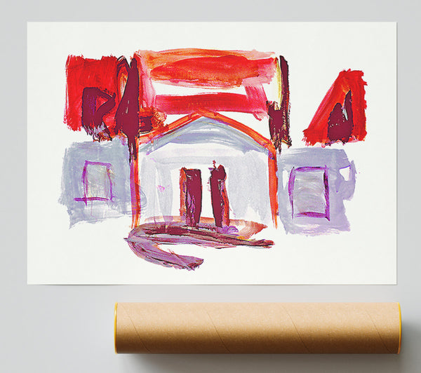 Crimson Doorway Home Poster