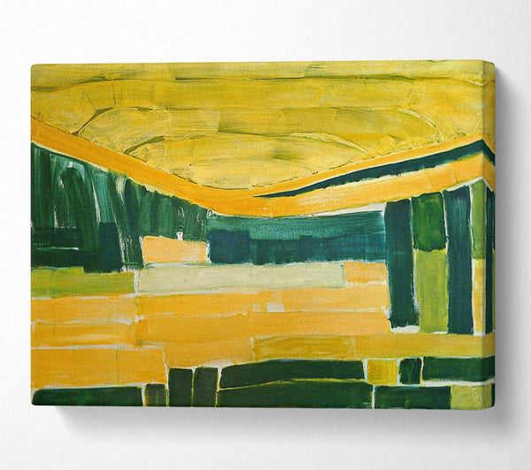  A Canvas Print of Golden Green Layers Canvas Print