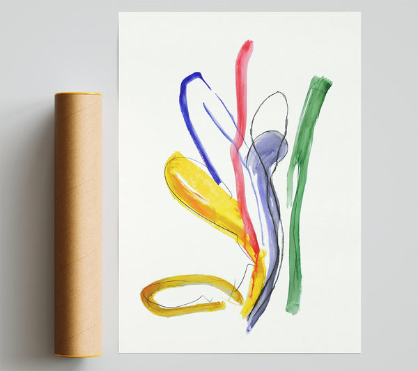 Yellow Abstract Harmony Giclee Print