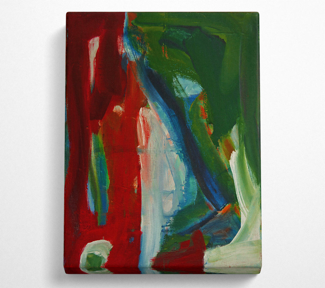  A Canvas Print of Crimson Abstract Flow Canvas Wall Art