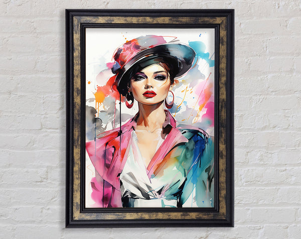 High Fashion Lady Framed Print