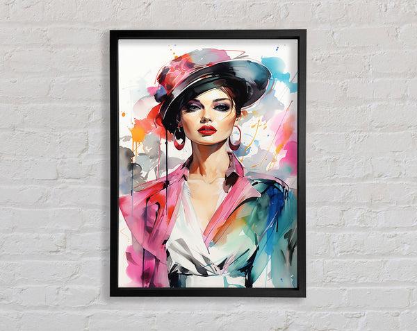 High Fashion Lady Framed Print