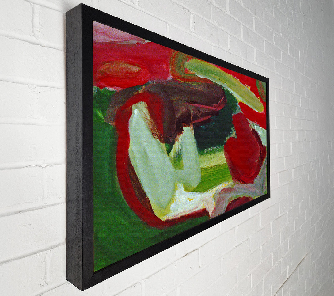  A Canvas Print of Crimson Green Swirl Canvas Art