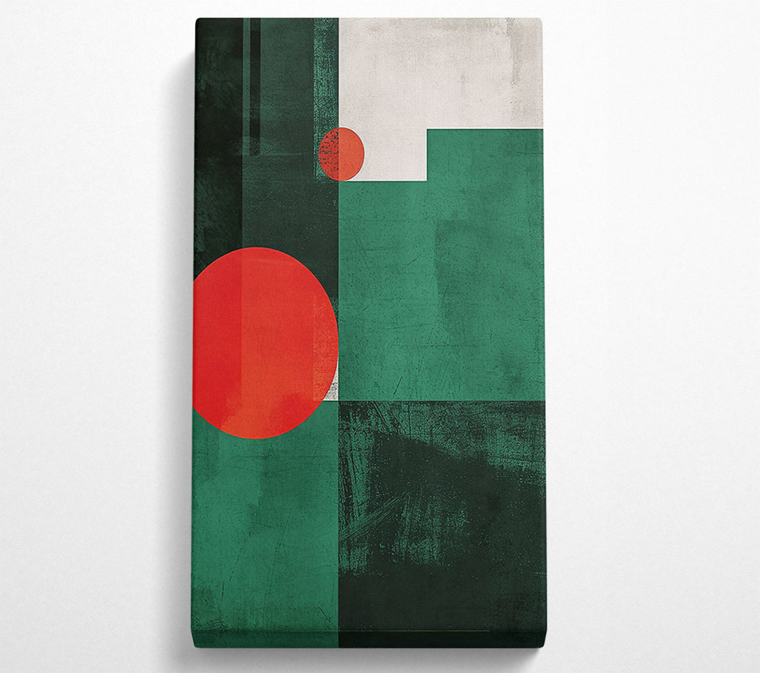  A Canvas Print of Emerald Abstract Composition Canvas Art