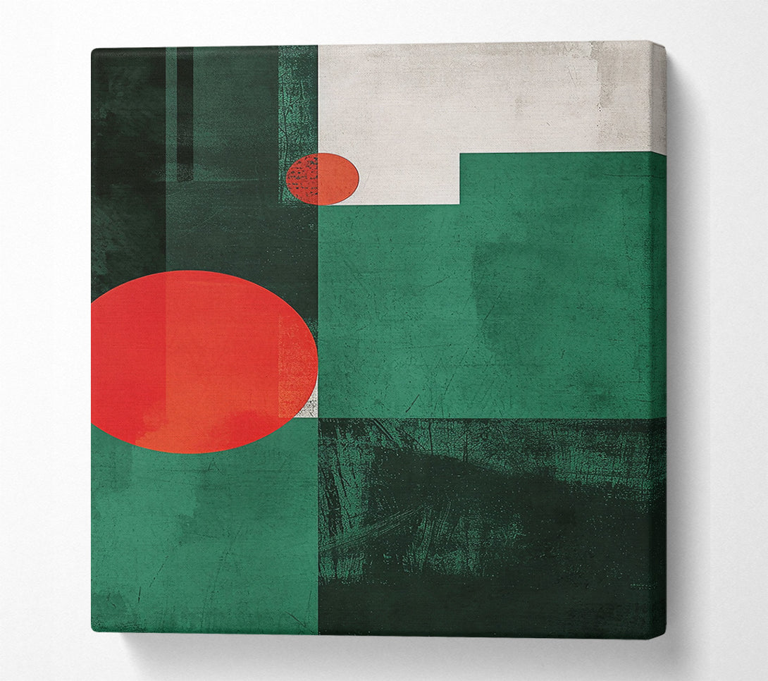  A Canvas Print of Emerald Abstract Composition Canvas Art