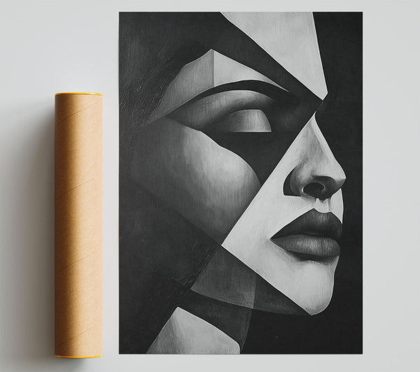 Black And White Abstraction Poster