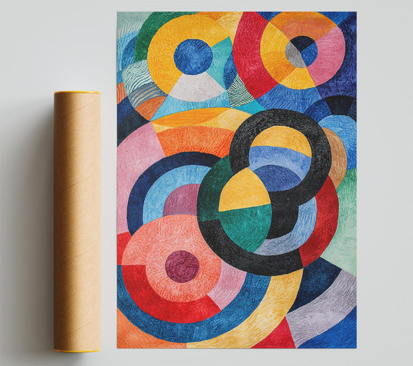 Yellow Circle Symphony Giclee Print