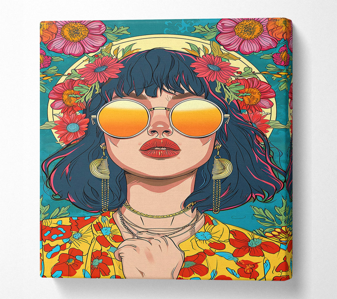  A Canvas Print of Golden Sun Gaze Canvas Wall Art