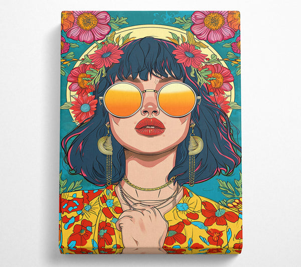  A Canvas Print of Golden Sun Gaze Canvas Wall Art
