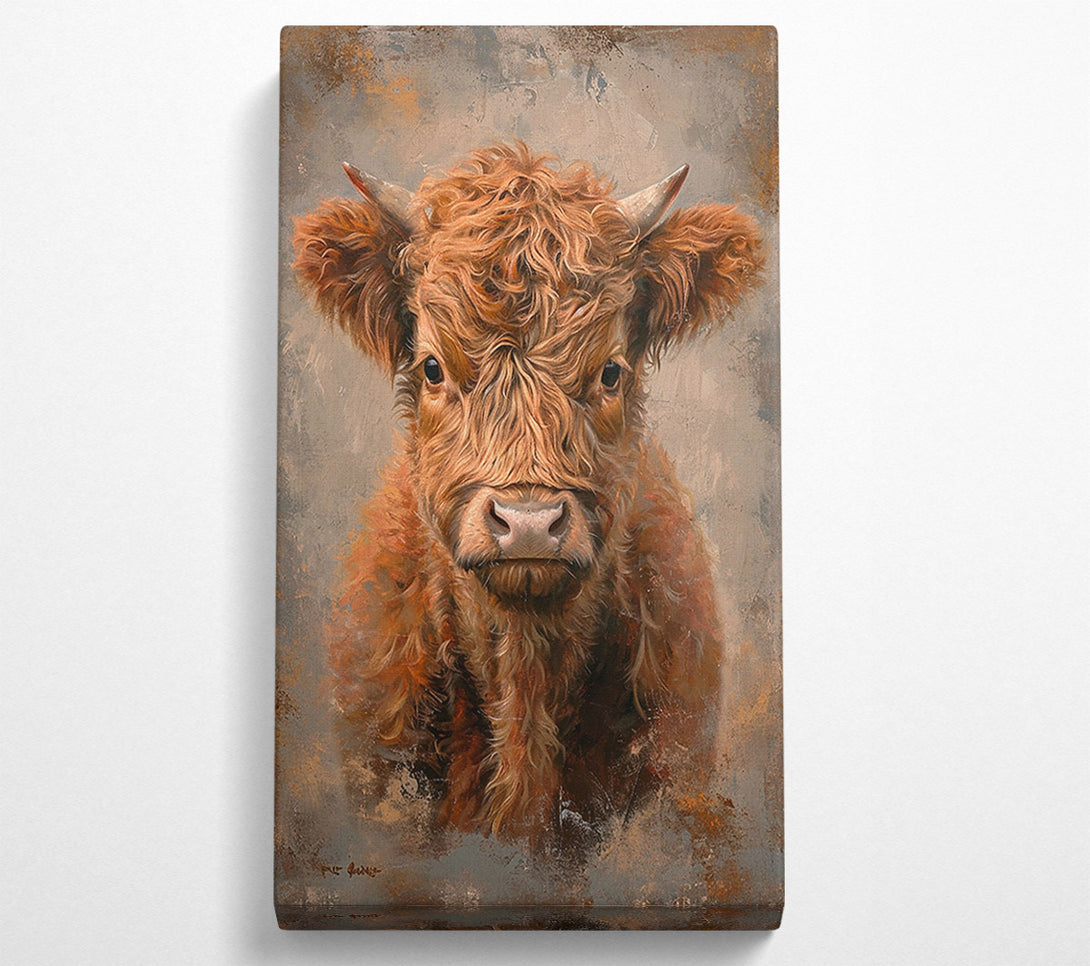  A Canvas Print of Highland Cow Art Canvas Wall Art
