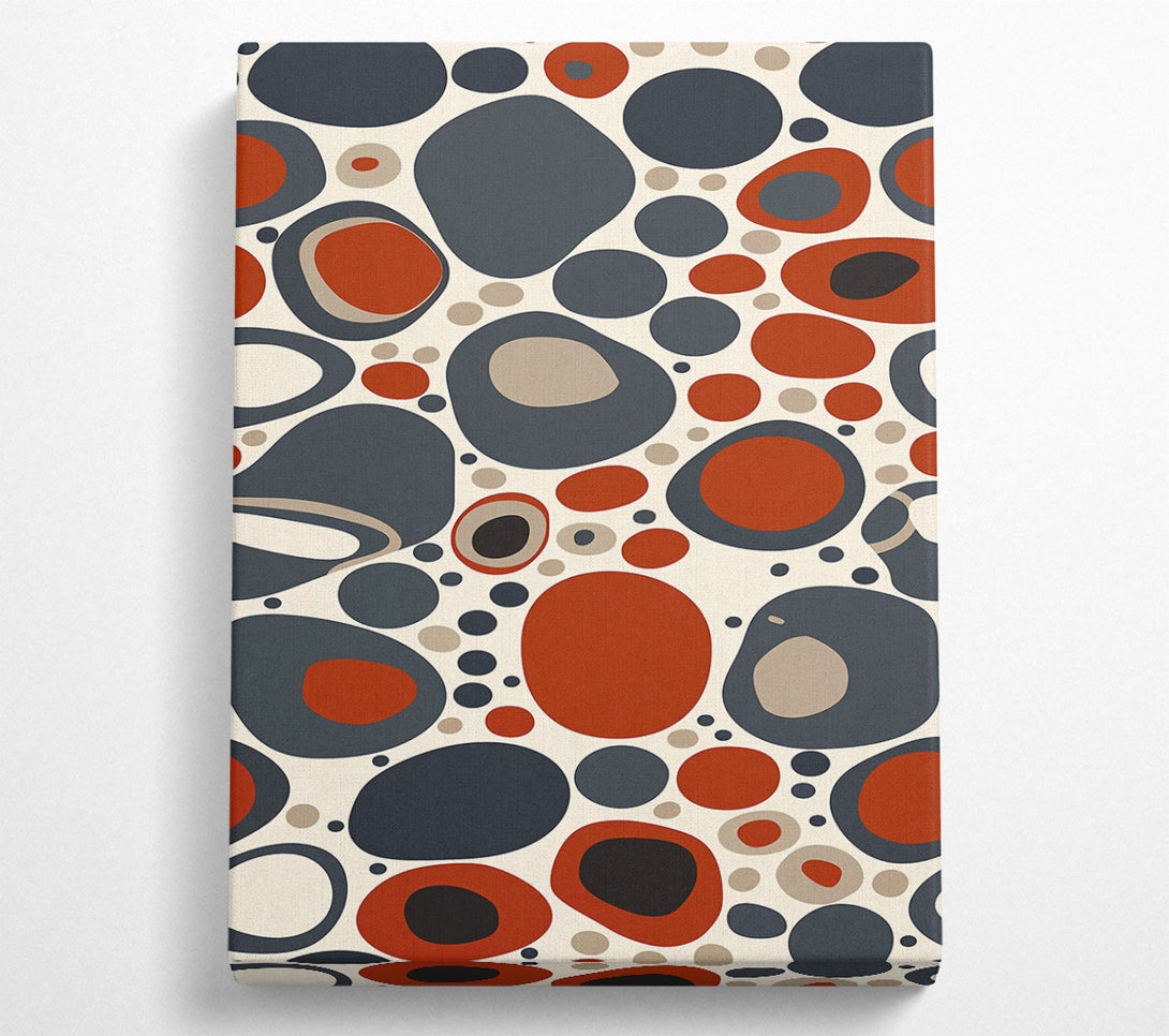  A Canvas Print of Crimson Abstract Shapes Canvas Art