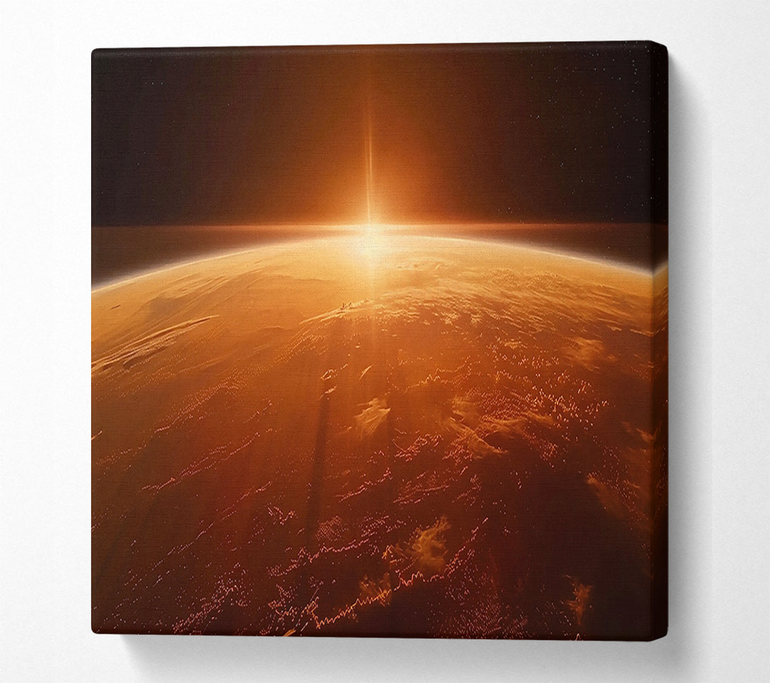  A Canvas Print of Orange Dawn'S Embrace Canvas Wall Art