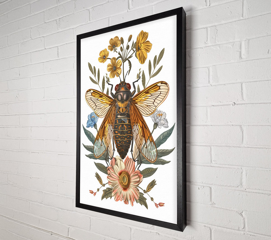  A Canvas Print of Golden Cicada Bloom Canvas Print