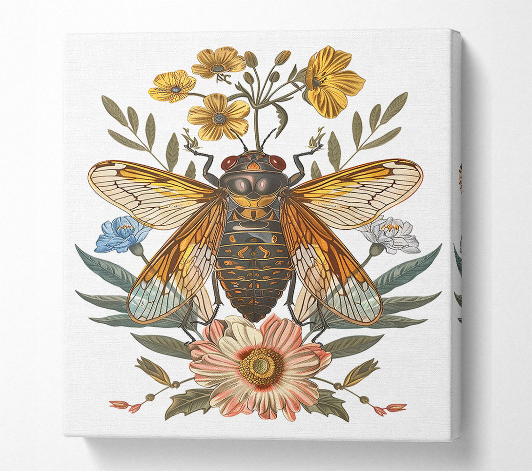  A Canvas Print of Golden Cicada Bloom Canvas Print