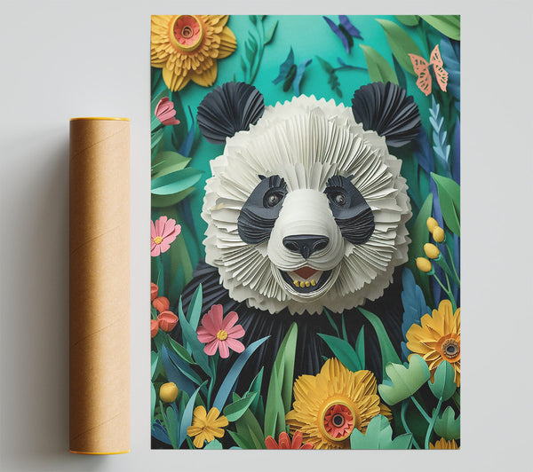 Smiling Yellow Panda Giclee Print